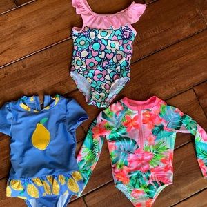 Cat & Jack and Wondernation toddler girl swimsuits